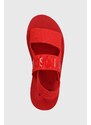 Sandály Love Moschino dámské, červená barva, JA16033G0IJN7500