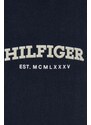 Bavlněné tepláky Tommy Hilfiger tmavomodrá barva, s potiskem