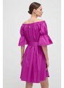 Šaty Liu Jo fialová barva, mini
