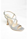 Fox Shoes S569816814 Silver Silvery Thin Heel Women's Shoes