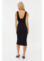 Trendyol Black Fitted Knitted Dress