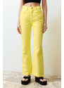 Trendyol Yellow High Waist Wide Leg Jeans