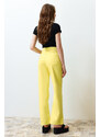 Trendyol Yellow High Waist Wide Leg Jeans