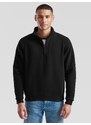 Black Men's Zip Neck Sweatshirt Fruit of the Loom