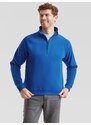 Blue Men's Sweatshirt Zip Neck Sweat Fruit of the Loom