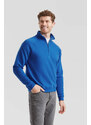 Blue Men's Sweatshirt Zip Neck Sweat Fruit of the Loom