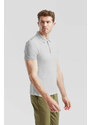 Fruit of the Loom Light Grey Men's Polo Shirt Tailored Fit Friut of the Loom