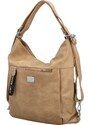 Romina & Co. Bags Stylový dámský koženkový kabelko-batoh Stafania, tmavě béžový