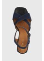 Semišové sandály Geox D SOLEDEA tmavomodrá barva, D45RHB 00021 C4002