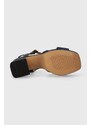 Semišové sandály Geox D SOLEDEA tmavomodrá barva, D45RHB 00021 C4002