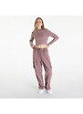 Top Nike Sportswear Phoenix Plush Women's Long-Sleeve Crop Top Smokey Mauve/ Black