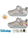 Dívčí stříbrné kožené boty D.D.step S050-41607B