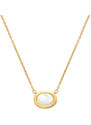 Pozlacený náhrdelník Hot Diamonds X Gemstones s perletí DN200Pozlacený náhrdelník Hot Diamonds X Gemstones s perletí DN200