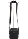 PIERRE CARDIN Luxusní menší pánská koženková taška Rope, černá