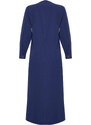 Trendyol Navy Blue Pleat Detailed Comfort Woven Dress