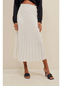 Bigdart 1894 Leather Look Pleated Skirt - White