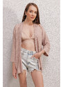 Bigdart 5862 Knitted Kimono - Beige