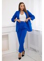 MladaModa Elegantní souprava saka a kalhot model 80172K královská modrá