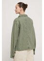 Džínová bunda Superdry dámská, zelená barva, přechodná