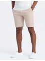 Ombre Clothing Béžové chinos kraťasy V2 SRCS-0128