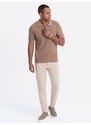 Ombre Clothing Béžové chinos kalhoty V2 PACP-0168