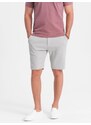 Ombre Clothing Světle šedé chinos kraťasy V5 SRCS-0127