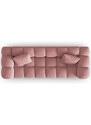 Růžová sametová třímístná pohovka Windsor & Co Halley 242 cm