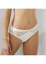 Blancheporte Sada 2 kalhotek „Morella“ zn. Confidence Lingerie z mikrovlákna a strečové krajky slonová kost 50/52