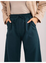 Fashionhunters Dámské kalhoty z námořní tkaniny s kapsami