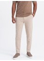 Ombre CARROT men's pants in structured two-tone knit - beige