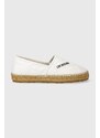 Kožené espadrilky Love Moschino bílá barva, JA10582G0IIE0100