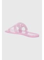 Pantofle Karl Lagerfeld JELLY dámské, růžová barva, KL80005T