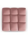 Růžová sametová podnožka Windsor & Co Halley 94 x 94 cm