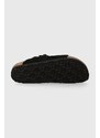Semišové pantofle Birkenstock Zürich dámské, černá barva, 1026783