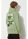 Bavlněná mikina Market Community Garden Hoodie pánská, zelená barva, s kapucí, s aplikací, 397000580