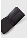 Kožená peněženka Fred Perry Burnished Leathr B'Fold Wallet černá barva, L5322.102