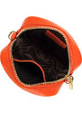 Kožená mini kabelka s monogramem Wittchen, oranžová, přírodní kůže