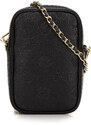Kožená mini kabelka s monogramem Wittchen, černá, přírodní kůže
