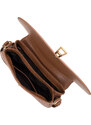 Dámská kožená kabelka se zaoblenou klopou Wittchen, hnědá, přírodní kůže