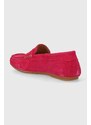 Semišové mokasíny Marc O'Polo dámské, růžová barva, na plochém podpatku, 40214623103300 NN2M3013