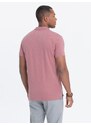 Ombre Clothing Módní růžová polokošile V4 S1744