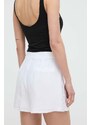 Kalhotová sukně Armani Exchange bílá barva, high waist, 3DYS66 YN9RZ