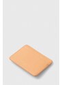 Kožené pouzdro na karty Kurt Geiger London oranžová barva