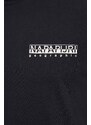 Bavlněné tričko Napapijri S-Tahi černá barva, s potiskem, NP0A4HQA0411