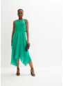 bonprix Premium šifonové šaty s krajkou Zelená