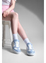 Marjin Women's Sneaker Lace Up Multi-Piece Sneakers Velti Blue