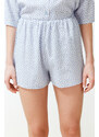 Trendyol Blue Polka Dot Viscose Woven Pajama Set