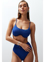 Trendyol Saxe Balconette Textured Bikini Top