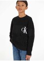 Dětský bavlněný svetr Calvin Klein Jeans černá barva