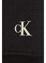 Košilka Calvin Klein Jeans černá barva, hladká